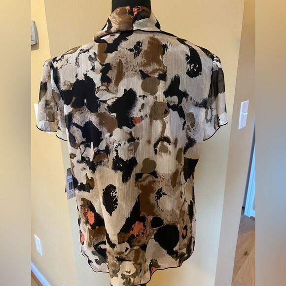 Signature by Larry Levine size PL (petite Large) blouse with built in camisole - Picture 6 of 12